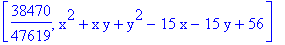 [38470/47619, x^2+x*y+y^2-15*x-15*y+56]